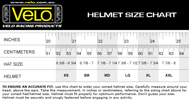 Helmet Size Chart